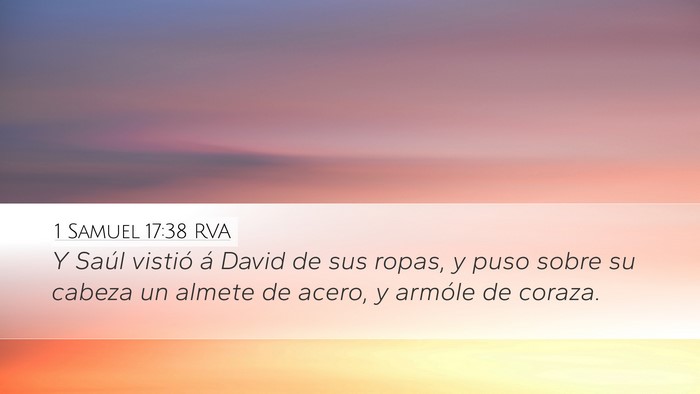 1 Samuel 17:38 RVA Desktop Wallpaper - Y Saúl vistió á David de sus ropas, y puso - Desktop Bible Verse Wallpaper