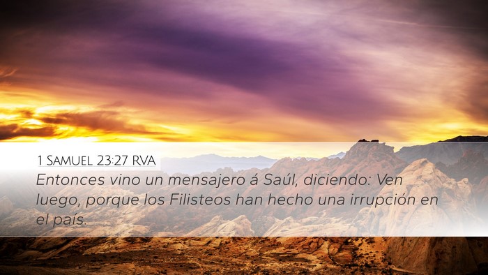 1 Samuel 23:27 RVA Bible Verse Image