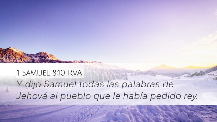 1 Samuel 8:10 RVA Bible Verse Image