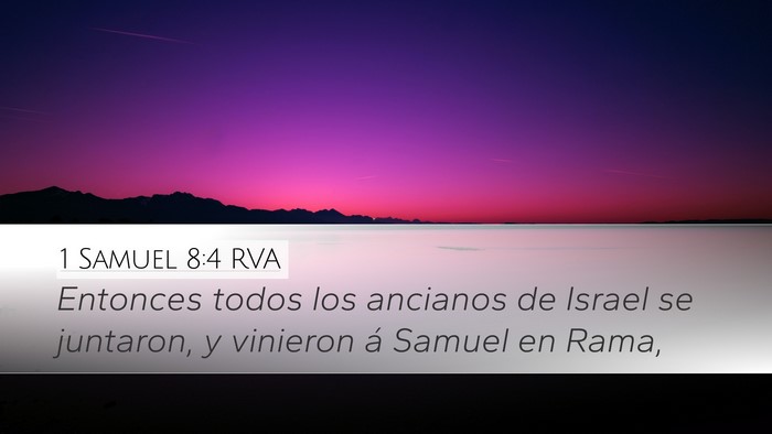 1 Samuel 8:4 RVA Desktop Wallpaper - Entonces todos los ancianos de Israel se - Desktop Bible Verse Wallpaper