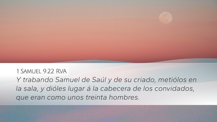 1 Samuel 9:22 RVA Desktop Wallpaper - Y trabando Samuel de Saúl y de su criado, - Desktop Bible Verse Wallpaper