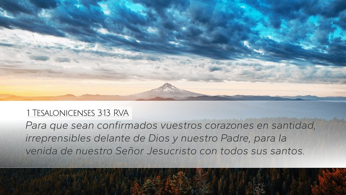 1 Tesalonicenses 3:13 RVA Bible Verse Image