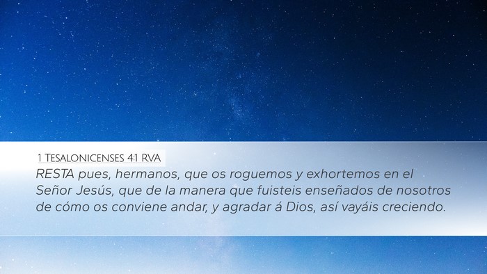 1 Tesalonicenses 4:1 RVA Bible Verse Image