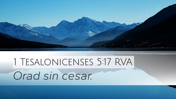 1 Tesalonicenses 5:17 RVA Bible Verse Image