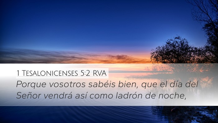 1 Tesalonicenses 5:2 RVA Bible Verse Image