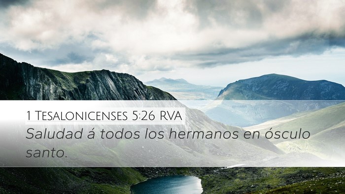 1 Tesalonicenses 5:26 RVA Bible Verse Image