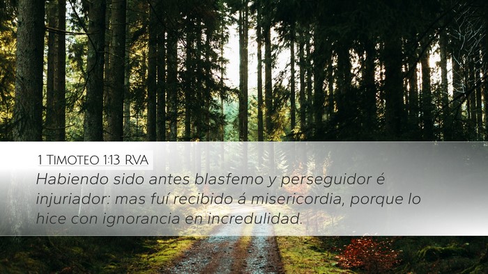 1 Timoteo 1:13 RVA Bible Verse Image