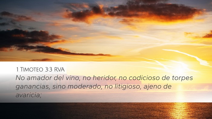 1 Timoteo 3:3 RVA Bible Verse Image