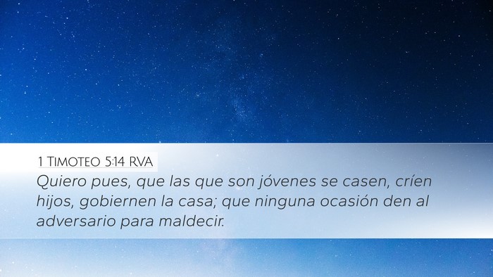 1 Timoteo 5:14 RVA Bible Verse Image