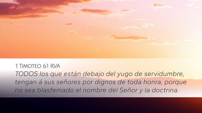 1 Timoteo 6:1 RVA Bible Verse Image