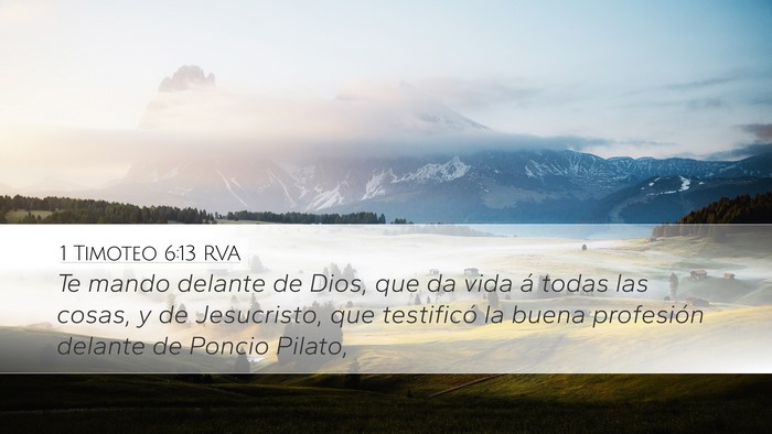 1 Timoteo 6:13 RVA Bible Verse Image