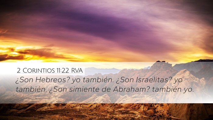 2 Corintios 11:22 RVA Bible Verse Image