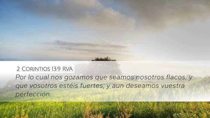 2 Corintios 13:9 RVA Bible Verse Image