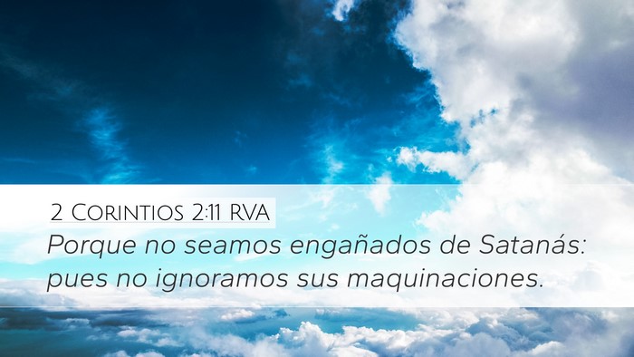 2 Corintios 2:11 RVA Bible Verse Image