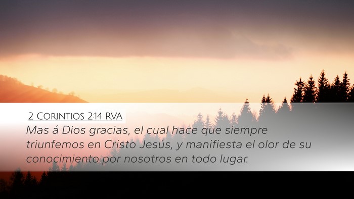 2 Corintios 2:14 RVA Bible Verse Image