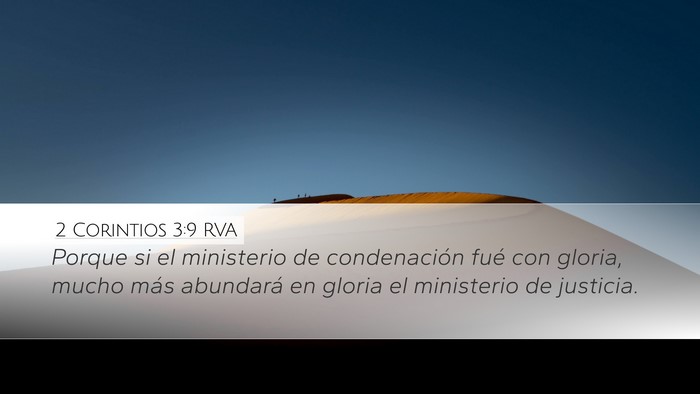 2 Corintios 3:9 RVA Bible Verse Image