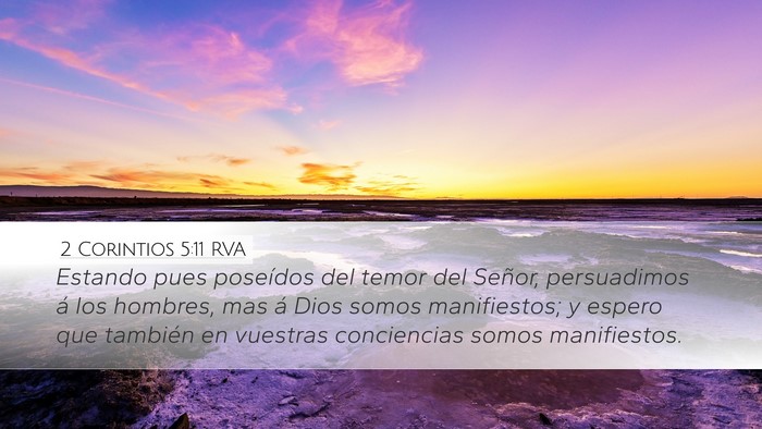2 Corintios 5:11 RVA Bible Verse Image
