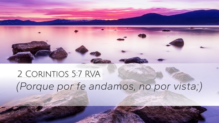 2 Corintios 5:7 RVA Bible Verse Image