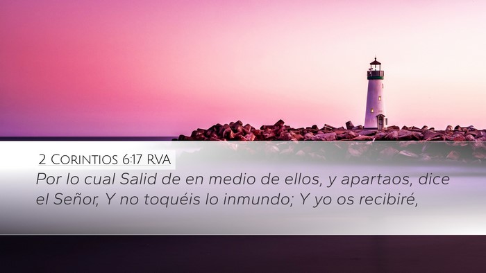 2 Corintios 6:17 RVA Bible Verse Image