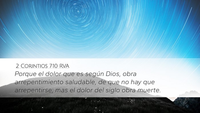 2 Corintios 7:10 RVA Bible Verse Image