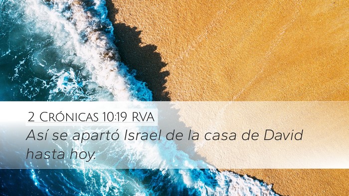 2 Crónicas 10:19 RVA Bible Verse Image