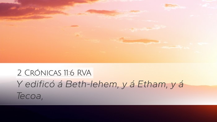 2 Crónicas 11:6 RVA Bible Verse Image