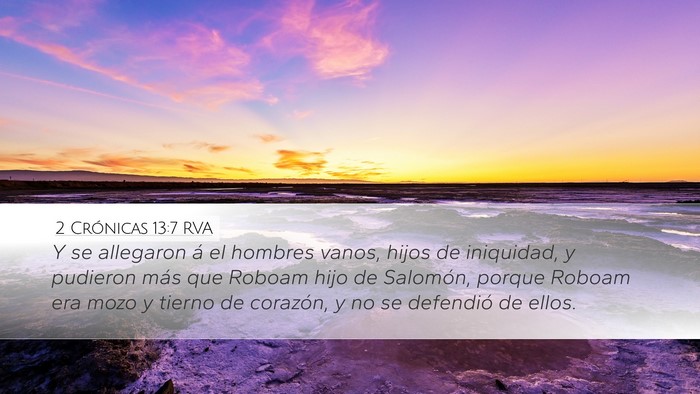 2 Crónicas 13:7 RVA Bible Verse Image