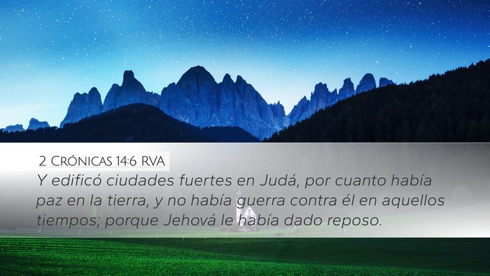2 Crónicas 14:6 RVA Bible Verse Image