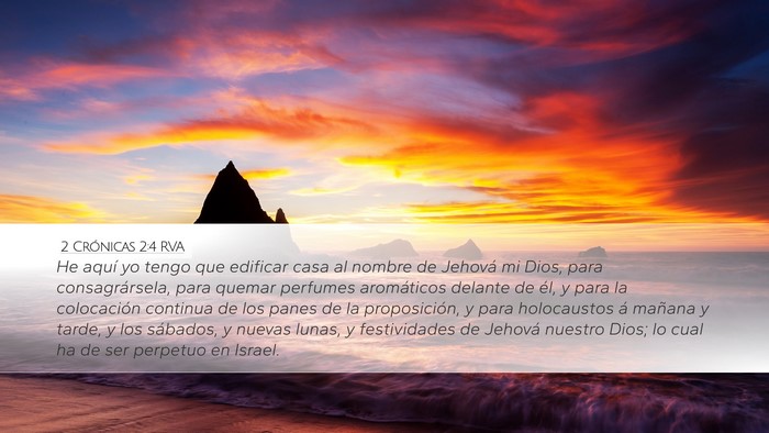 2 Crónicas 2:4 RVA Bible Verse Image