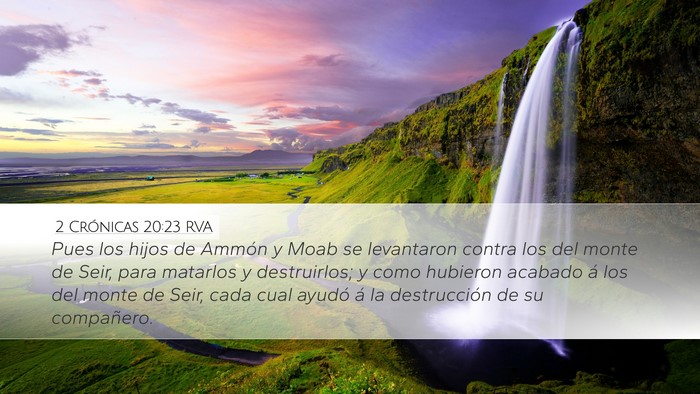 2 Crónicas 20:23 RVA Bible Verse Image