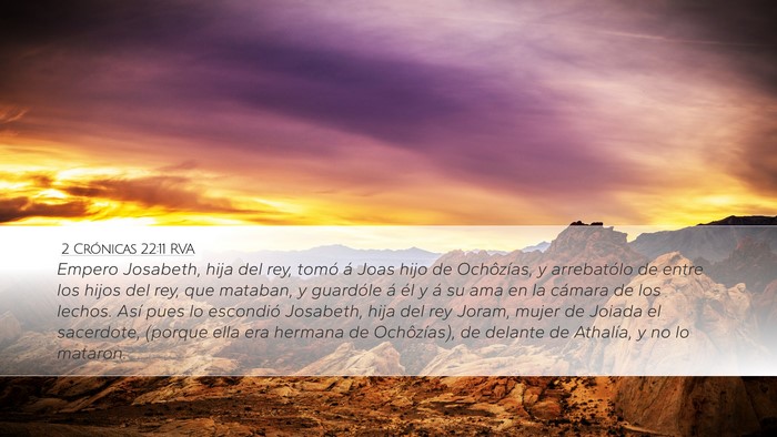 2 Crónicas 22:11 RVA Bible Verse Image