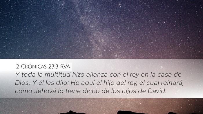 2 Crónicas 23:3 RVA Bible Verse Image