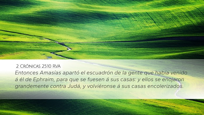 2 Crónicas 25:10 RVA Bible Verse Image