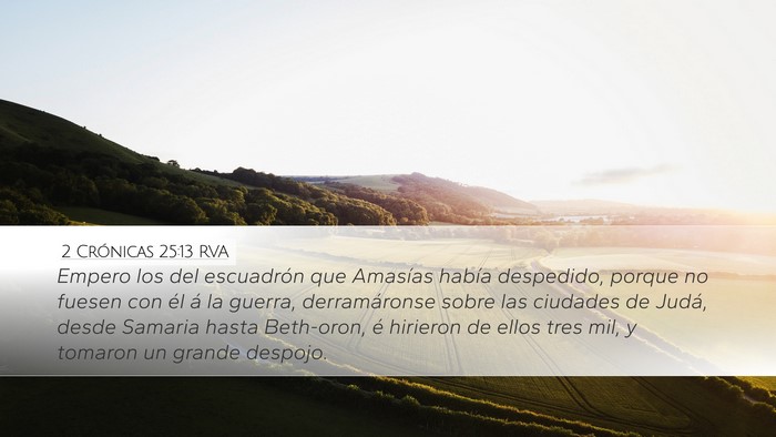 2 Crónicas 25:13 RVA Bible Verse Image