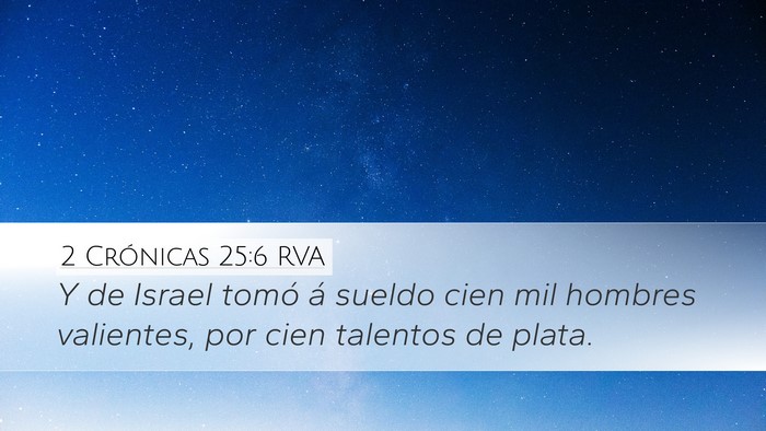 2 Crónicas 25:6 RVA Bible Verse Image