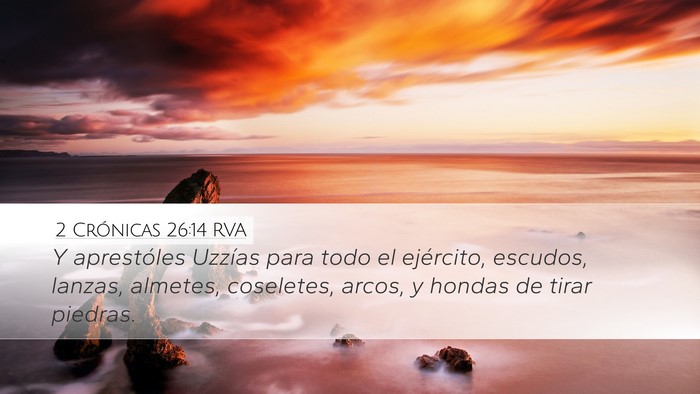 2 Crónicas 26:14 RVA Bible Verse Image