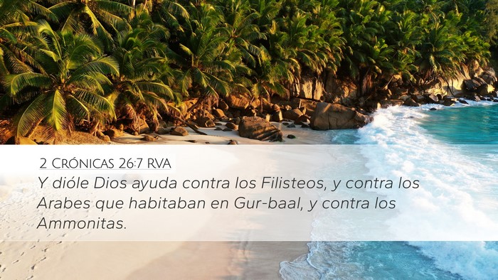 2 Crónicas 26:7 RVA Bible Verse Image