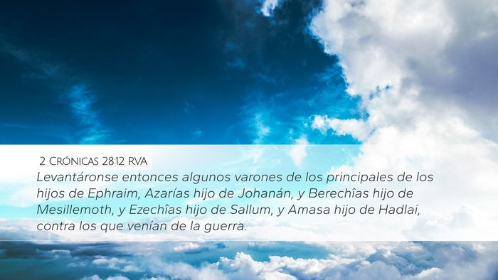2 Crónicas 28:12 RVA Bible Verse Image