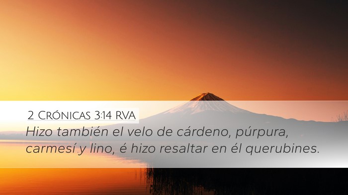 2 Crónicas 3:14 RVA Bible Verse Image