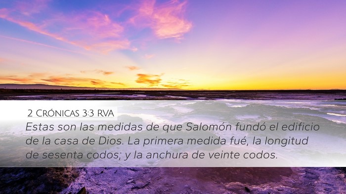 2 Crónicas 3:3 RVA Bible Verse Image