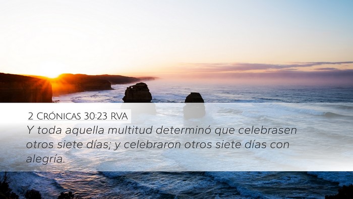 2 Crónicas 30:23 RVA Bible Verse Image