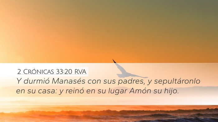 2 Crónicas 33:20 RVA Bible Verse Image