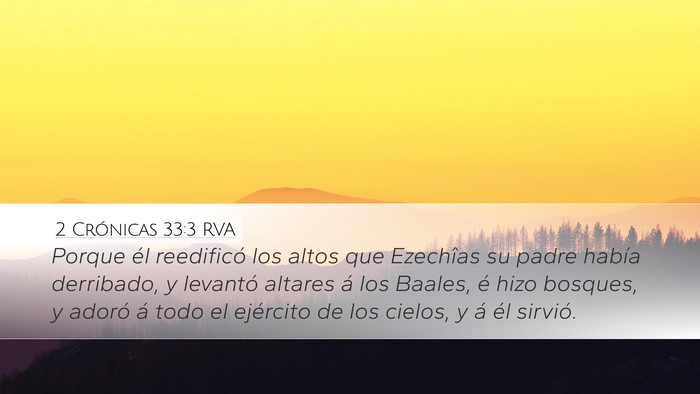 2 Crónicas 33:3 RVA Bible Verse Image