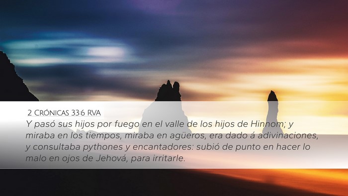 2 Crónicas 33:6 RVA Bible Verse Image