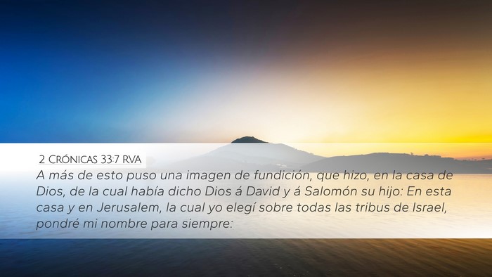 2 Crónicas 33:7 RVA Bible Verse Image