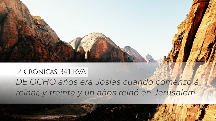 2 Crónicas 34:1 RVA Bible Verse Image