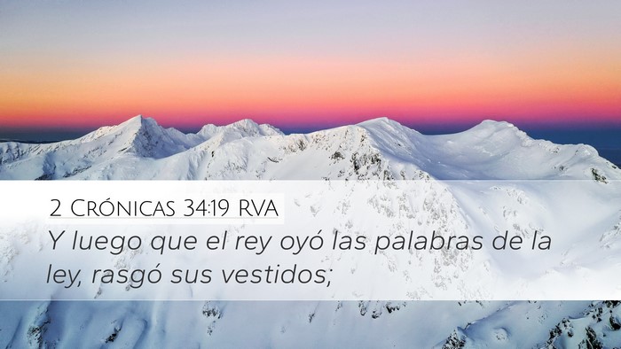 2 Crónicas 34:19 RVA Bible Verse Image