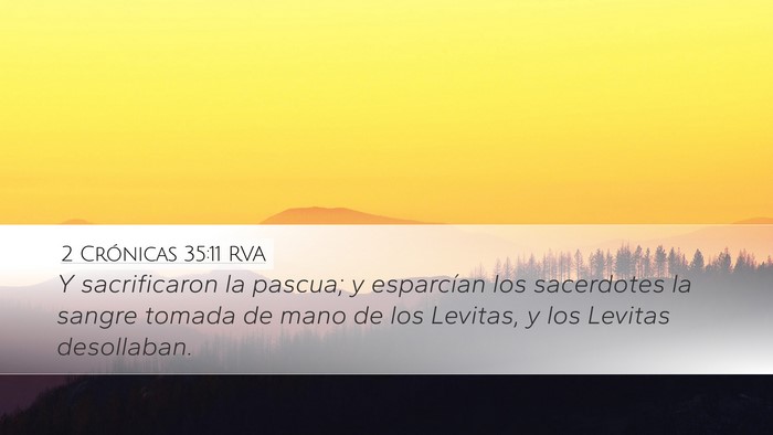 2 Crónicas 35:11 RVA Bible Verse Image