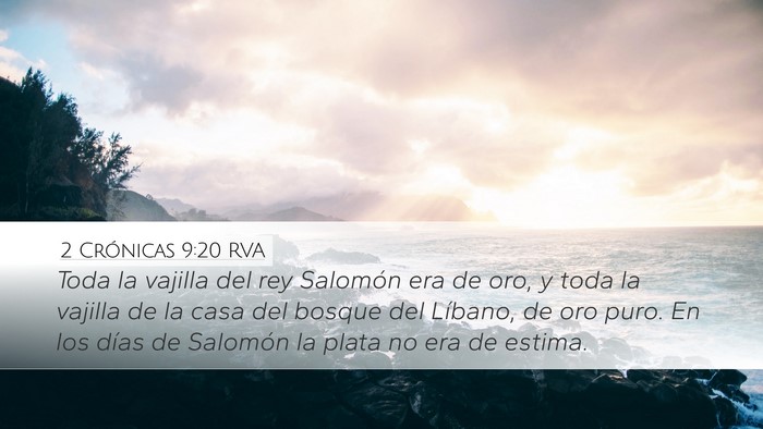 2 Crónicas 9:20 RVA Bible Verse Image