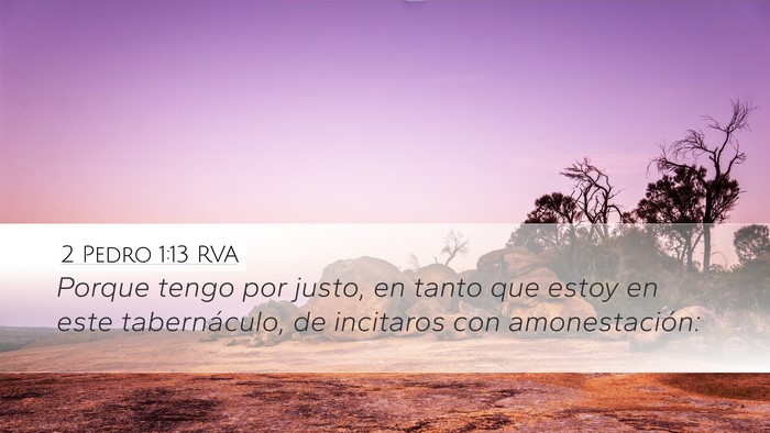 2 Pedro 1:13 RVA Bible Verse Image